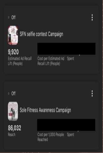 Mobile campaign summary