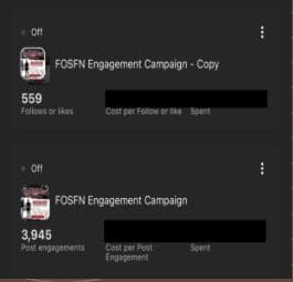 Engagement details mobile